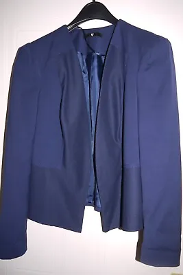 Ladies V By Very Blue Collarless Blazer- Size 20 • £10.99