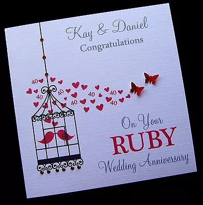 £5.79 • Buy Personalised 8  Wedding Anniversary Card 25th,30th,40th,45th,50th,60th,65th 