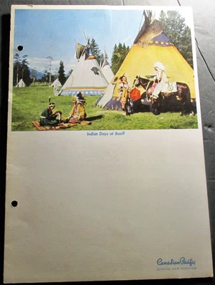 $18 • Buy Canadian Pacific Railway 1955 Railroad Dining Car Dinner Menu The Mountaineer
