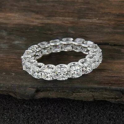 3Ct Cushion Cut Real Moissanite Wedding Band Ring 14K White Gold Plated • $81.82