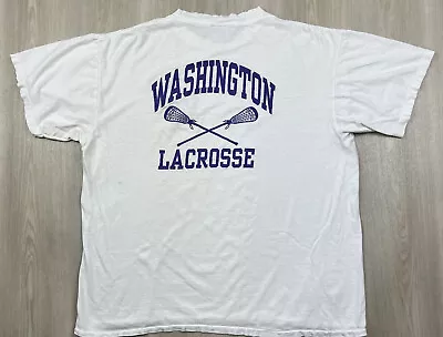 Vintage University Of Washington Lacrosse Single Stitch T Shirt Made In USA XL • $23.96