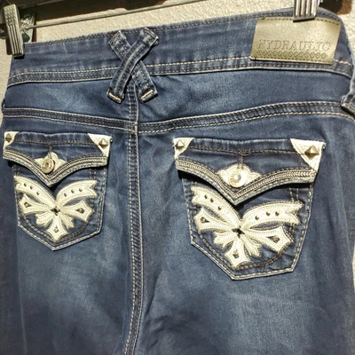 $21 • Buy Hydraulic Lola Curvy Fit Womens Denim Jeans Flap Pockets Size 5/6 Measured 31x33