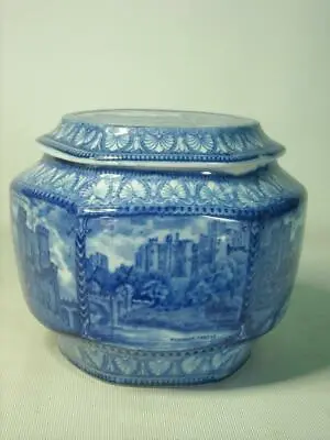 ORIGINAL 1920s Ringtons Maling Ware WINDSOR CASTLE + NORTHERN CASTLES Tea Caddy • £39.95