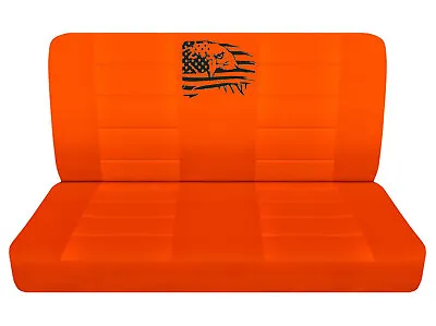 Truck Seat Covers Fits Ford F 100 1953-1978 Eagle Flag On Orange Seat Covers • $89.99