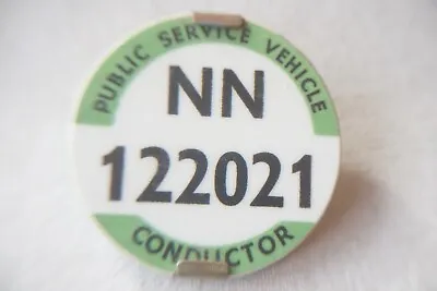 1970s London Transport Bus Conductors Badge Public Service Vehicle PSV NN 122021 • £19.99