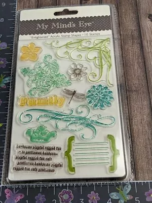 My Minds Eye Enlightened Acrylic Stamp Set Of 10 Cling Clear #D55 • $4.49