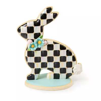 Mackenzie Childs Courtly Check Sweet Shop Rabbit Cookie Aqua New • $100