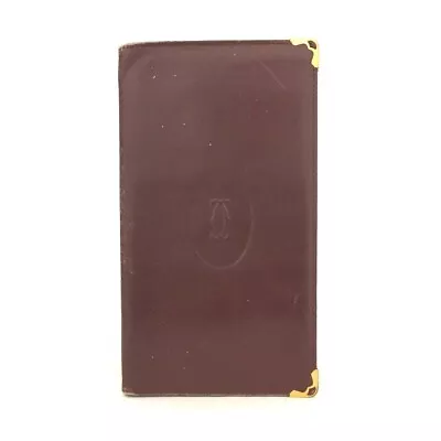 Must De Cartier Leather Bifold Long Wallet/9Y1376 • $1