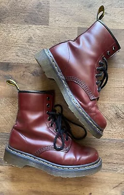 Dr Martens Cherry Ox Blood Red Vintage The Original Boots Womens Size 6 • $60