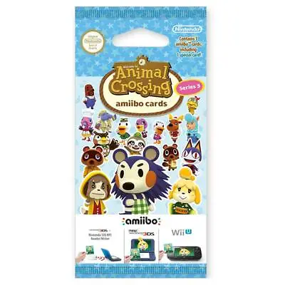 $7.12 • Buy Animal Crossing Amiibo Series 3 Packet Of 3 Cards - Brand New New Horizons