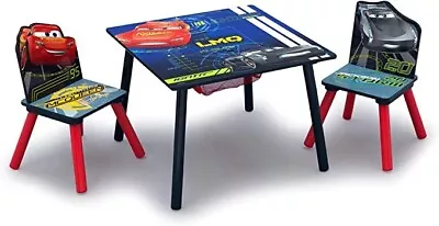 $119 • Buy Pixar Cars Children Kids Table And Chair Set With Storage (2 Chairs Included)