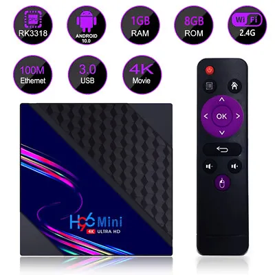 Smart Tv Box Mini Android 10.0/11.0 Quad Core 4K 2.4G Wifi 3D Media Streamer YU • $40.79