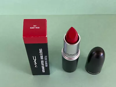 MAC Retro Matte Lipstick RUBY WOO #707  .10 Oz New In Box FREE SHIPPING • $18.82