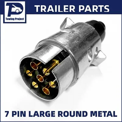 Trailer 7 Pin Large Round Metal Plug Connection ADR Approved • $4.95