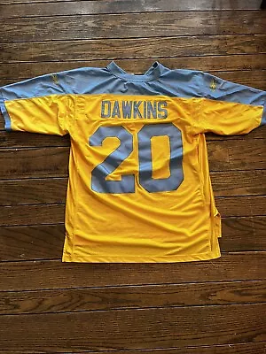 Brian Dawkins Philadelphia Eagles Jersey Mens L Throwback Yellow Reebok NFL • $55