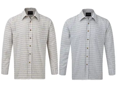 Fort Tattersall Shirt 100 Country Check Shirt Polycotton Men's Hunting Shooting  • £14.99