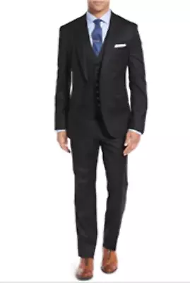 Caravelli S600512V 3Pcs Modern Fit Suit Black • $179.99