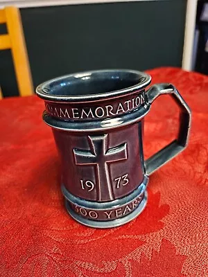 Holkham Pottery Blue Commemorative Mug - North Elmham AD 673 - 1973 • £10