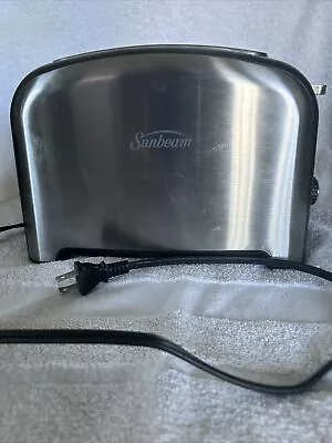 Sunbeam Electric Chrome/Black 2-Slice Toaster Model TSSBTRSB04 • $6.99