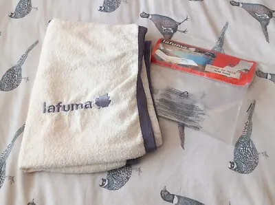 LAFUMA Cream Mix Logo Detail 100% Cotton Recliner Bath Towel (180cm X 60cm)  • £34.99