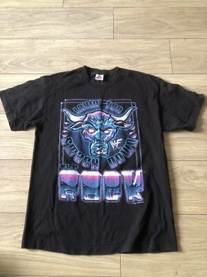 £99.99 • Buy Vintage 90s The Rock Dwayne Johnson Layin The Smack Down Jabroni WWF WWE Large