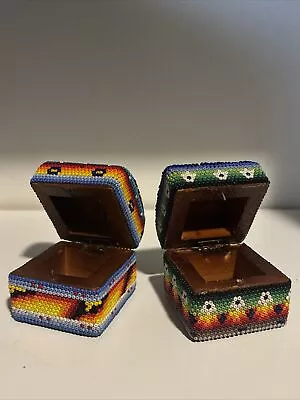Huichol Beaded Jewelry Box • $10
