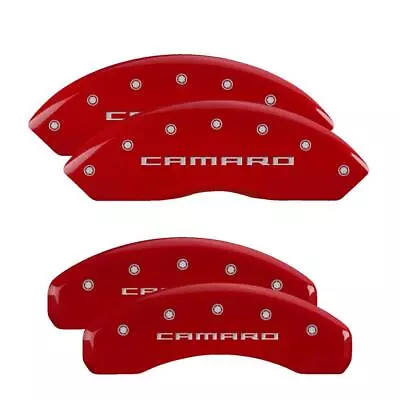 MGP Caliper Covers Fits: 2016-2019 Chevrolet Camaro - Set Of 4: Red Finish Silv • $274.55