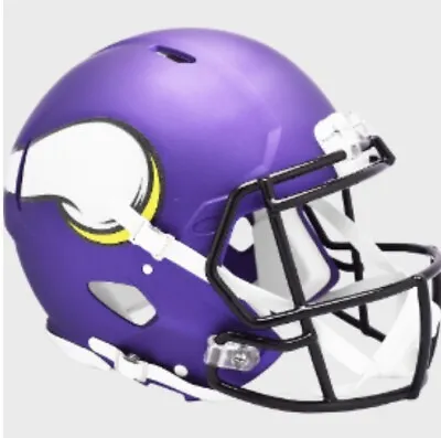 Minnesota Vikings Full Size Authentic Speed Football Helmet Satin Purple NFL • $284.50