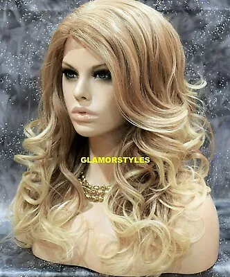 Lace Front Full Wig Long Layered Wavy Medium Blonde Mix Heat Ok Nwt • $79.95