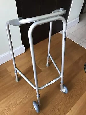 Narrow Walking Frame Adjustable With Wheels. Disabled Mobility Aid. Zimmer Frame • £15