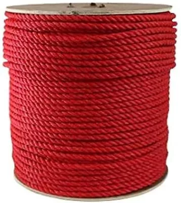 ATERET Twisted 3-Strand RED Polypropylene Rope Monofilament ALL SIZES • $84.90