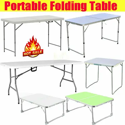 £35.30 • Buy Folding Camping Table Aluminium Plastic Picnic Portable Party BBQ Tables Outdoor