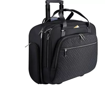 Empsign Upright Rolling Computer Brief Laptop Bag Wheels Pull-up Handles Travel • $43.90