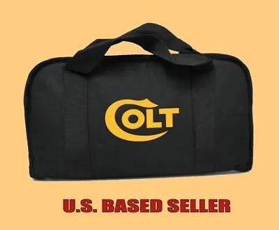 Colt Gold Gun Pistol Handgun Firearm Range Bag Soft Case Pouch 12x9 • $26.99