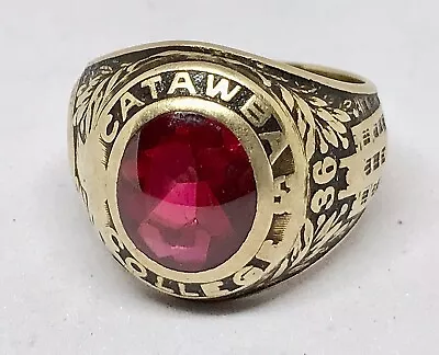 Solid 10k Gold 1936 Catawba College NC Class Ring Herff Jones 14.80 Grams • $579.95