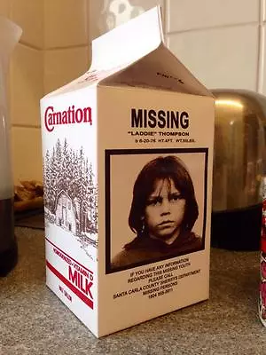 Lost Boys Replica  Laddie Thompson  Milk Carton Halloween Horror Prop • £12.99