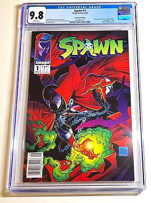 SPAWN #1 ~ 1st Appearance ~ Todd McFarlane 1992 Image Comics~ CGC 9.8 NEWSSTAND • $625