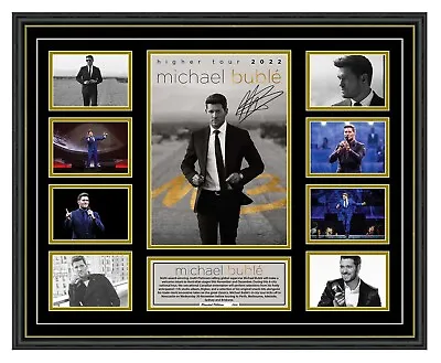 $119.99 • Buy Michael Buble Higher Tour 2022 Australia Signed Ltd Ed Framed Memorabilia
