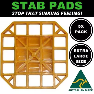 Caravan Jack Pads Stab Pads Stabilizer Leg Supports RV Legs 5 Pack  Stabilisers • $79