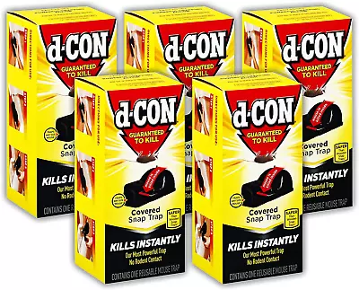 D - CON Ultra Set Covered Snap Trap 1 Ct. Pack Of 5 For Mouse • $30.83