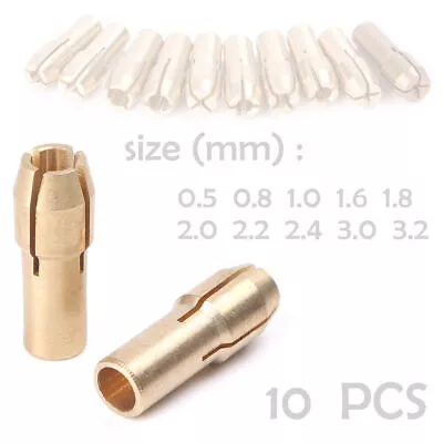 10PCS 0.5mm-3.2mm Micro Twist Hand Drill Kit Chuck Electric Drill Bit Collet • $6.66