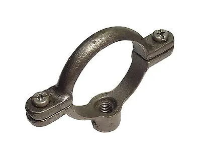 1-1/2  Black Malleable Iron Munsen Ring Pipe Clip / Bracket • £4.29