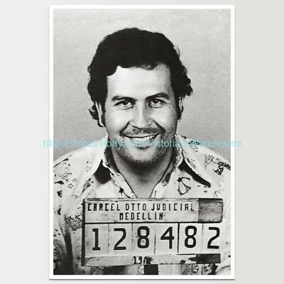 Bedroom Wall Poster Pablo Escobar Mugshot Paper Poster • $16.79