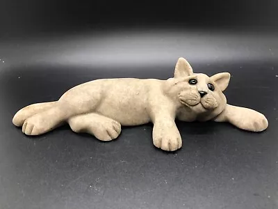 Quarry Critters 2000 Chelsea Cat Figurine Laying Relaxing Second Nature Design • $15