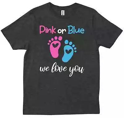 Pink Or Blue Pregnancy Announcement Expecting Mom Dad Baby Shower Gift T-shirt • $27.99