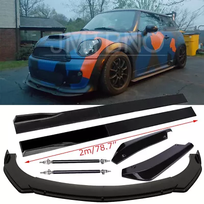 For MINI COOPER Front Bumper Lip Spoiler Splitter Kit + Side Skirts + Rear Lip • $169.49