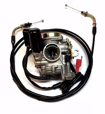 Performance Carburetor And Throttle Cable Gy6 50 50cc Scooter Moped Roketa Sunl • $35.95