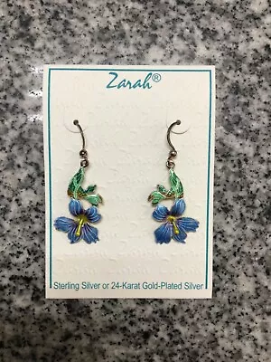 Zarah Blue Flower Earring NEW • $8