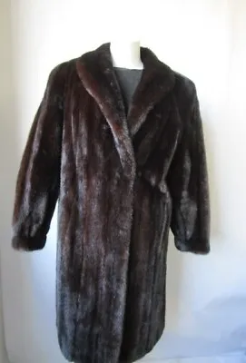 Women's Sz 10  M Dark Ranch Real Mink Fur  Coat  Mint+ CLEARANCESALE! 💰 • $350