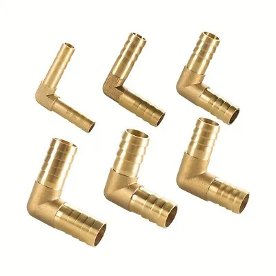 90 Degree Pipe Fitting L Right Angle Elbow Brass Barb Connector Fuel Hose Joiner • $11.04